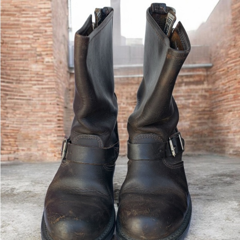 Women’s Brown Leather Harness Boots